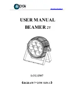 Предварительный просмотр 1 страницы LCG BEAMER 25 User Manual