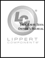 LCI Jack Knife Sofa Owner'S Manual предпросмотр