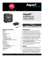 LCI Taylor Made AquaFi 781414 Installation And Owner'S Manual preview