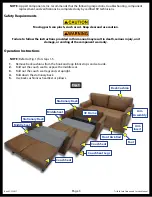 Предварительный просмотр 3 страницы LCI Tri-Fold Sofa Owner'S And Service Manual