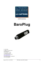 Preview for 1 page of LCJ CAPTEURS BaroPlug User Manual