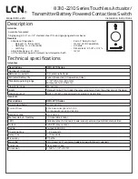 Preview for 1 page of LCN 8310-2210 Series Installation Instructions Manual