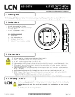 Preview for 2 page of LCN 8310-876 User Manual