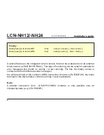 Предварительный просмотр 2 страницы LCN LCN-NH12 Installation Manual