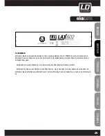 Preview for 29 page of LD LAX 502 User Manual