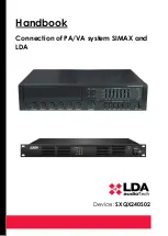 LDA Audio Tech SIMAX QX-240 Handbook предпросмотр