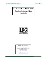 Предварительный просмотр 1 страницы LDG ALK-2 Operation Manual