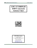 LDG AT-1000PROII Operation Manual предпросмотр