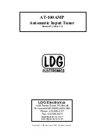 LDG AT-100AMP Manual preview