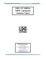 Preview for 1 page of LDG AT-100Pro Operation Manual