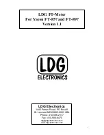 LDG FT-meter Operating Manual предпросмотр