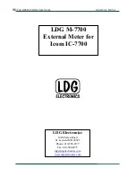 LDG M-7700 Operation Manual предпросмотр