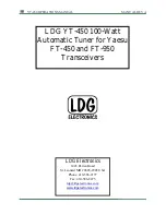 Предварительный просмотр 1 страницы LDG YT-450 Operation Manual