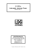 Preview for 1 page of LDG Z-11Pro Manual