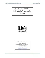 LDG Z-11ProII Operation Manual preview