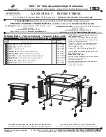 Предварительный просмотр 1 страницы LDI Spaces Safco MÜV Adjustable Height Workstation 1925 Assembly Instructions