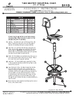 LDI Spaces SAFCO TASK MASTER 5113 Assembly Instructions Manual preview