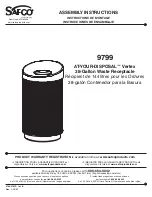 Предварительный просмотр 1 страницы LDI Safco AT-YOUR-DISPOSAL Vertex 9799 Assembly Instructions Manual