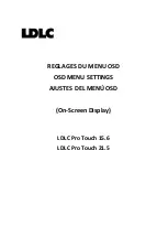 Preview for 1 page of LDLC Pro Touch 15.6 Menu Setting