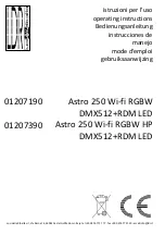 Preview for 1 page of LDR Astro 250 Wi-fi RGBW Operating Instructions Manual