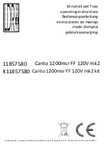 LDR Canto 1200msr FF 120V mk2 Operating Instructions Manual предпросмотр