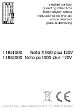 LDR Nota f1000 plus 120V Operating Instructions Manual preview