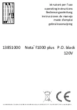 LDR Nota f1000 plus P.O. Operating Instructions Manual preview