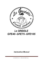 Preview for 1 page of Le Griddle GFE105 Instruction Manual