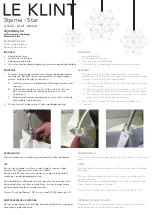 Preview for 1 page of Le Klint Star X-Small Instructions For Use