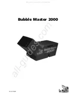 Le Maitre Bubble Master 2000 Quick Start Manual предпросмотр