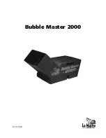 Предварительный просмотр 1 страницы Le Maitre BubbleMaster 2000 User Manual