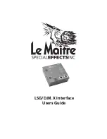 Preview for 1 page of Le Maitre DMX Interface User Manual