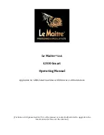 Le Maitre G300-Smart Operating Manual preview