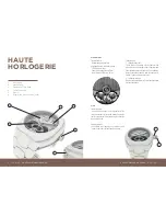 Preview for 4 page of Le Rhone HAUTE HORLOGERIE User Manual