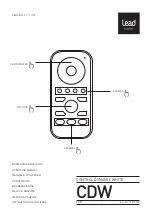 Предварительный просмотр 1 страницы LEAD dynamic CDW Operating Manual