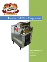 Preview for 1 page of Leader Evaporator Half Pint Evaporator Manual