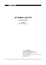 Preview for 1 page of Leader LR 2700AI Instruction Manual