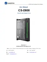 Предварительный просмотр 1 страницы Leadshine CS-D808 User Manual