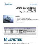 Предварительный просмотр 1 страницы Leadtek LR9101X Specification Sheet