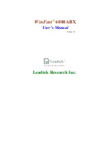 Leadtek WinFast 6000ABX User Manual preview