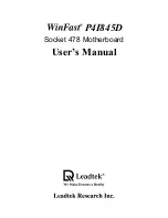 Leadtek WinFast P4I845D User Manual preview