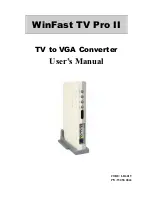 Предварительный просмотр 1 страницы Leadtek WinFast TV Pro II User Manual