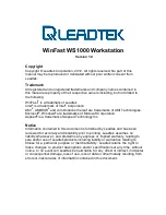 Leadtek WinFast WS1000 Workstation User Manual предпросмотр