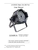 leahua 36pcs 3w LED Par User Manual предпросмотр