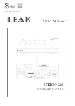 Предварительный просмотр 1 страницы Leak STEREO 230 User Manual