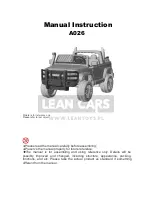 Lean Cars A026 Manual Instruction preview