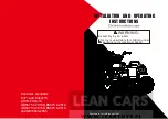 Предварительный просмотр 1 страницы Lean Cars BDM0911 Installation And Operating Instructions Manual