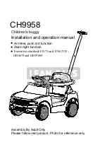 Предварительный просмотр 1 страницы Lean Cars CH9958 Installation And Operation Manual