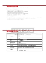 Предварительный просмотр 3 страницы Lean Cars CH9959 Installation And Operation Manual