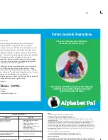 Предварительный просмотр 1 страницы LeapFrog Alphanet Pal Parent Manual & Instructions